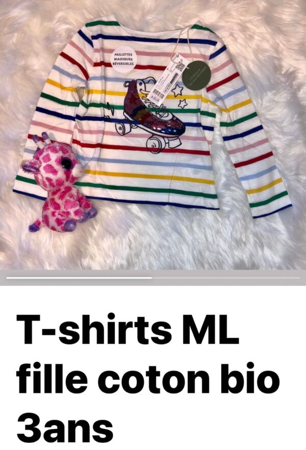 T-shirts Fille ML coton bio 3 ans