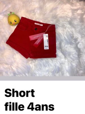 Short fille 4 ans