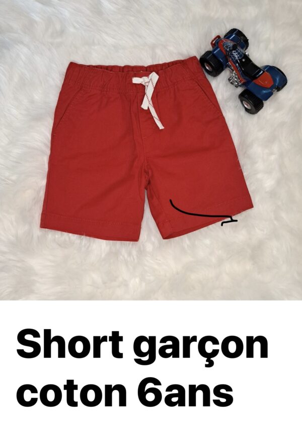 Short garçon coton 6 ans