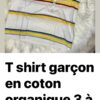 T-shirts Garçon en coton organique 3 à 8 ans