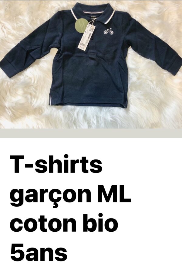 T-shirts Garçon ML coton bio 5 ans
