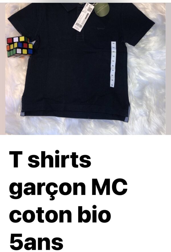 T-shirts Garçon MC coton bio 5 ans