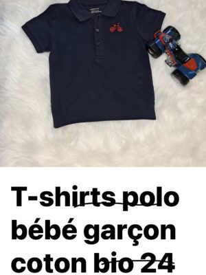 T-shirts Polo bébé Garçon coton bio 24 à 36 mois