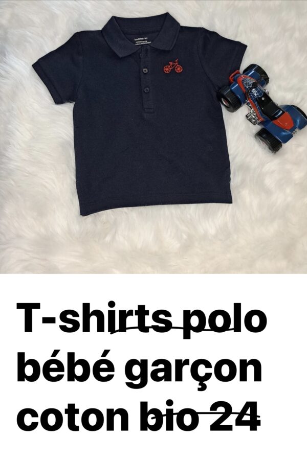 T-shirts Polo bébé Garçon coton bio 24 à 36 mois