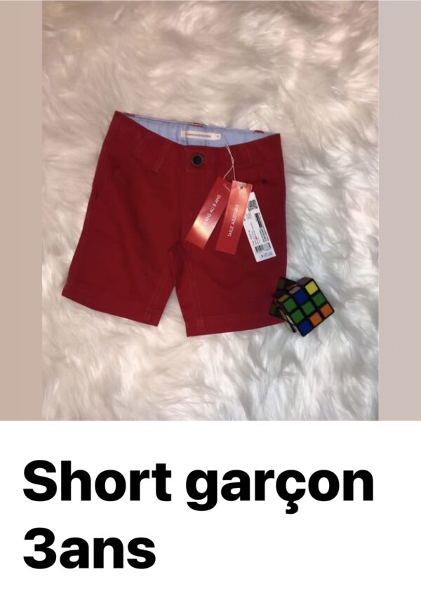 Short Garçon 3 ans