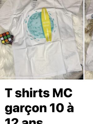 T-shirts Garçon MC 10 à 12 ans