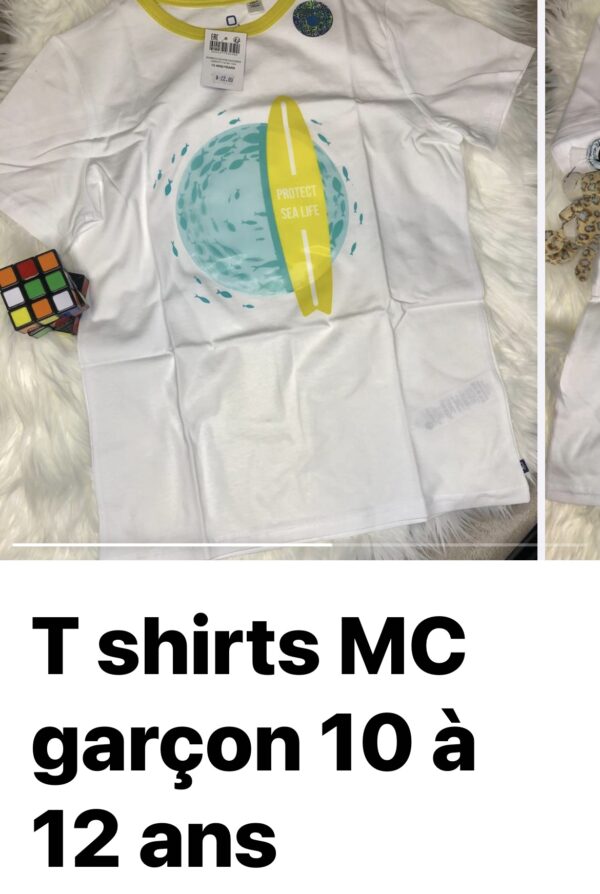 T-shirts Garçon MC 10 à 12 ans